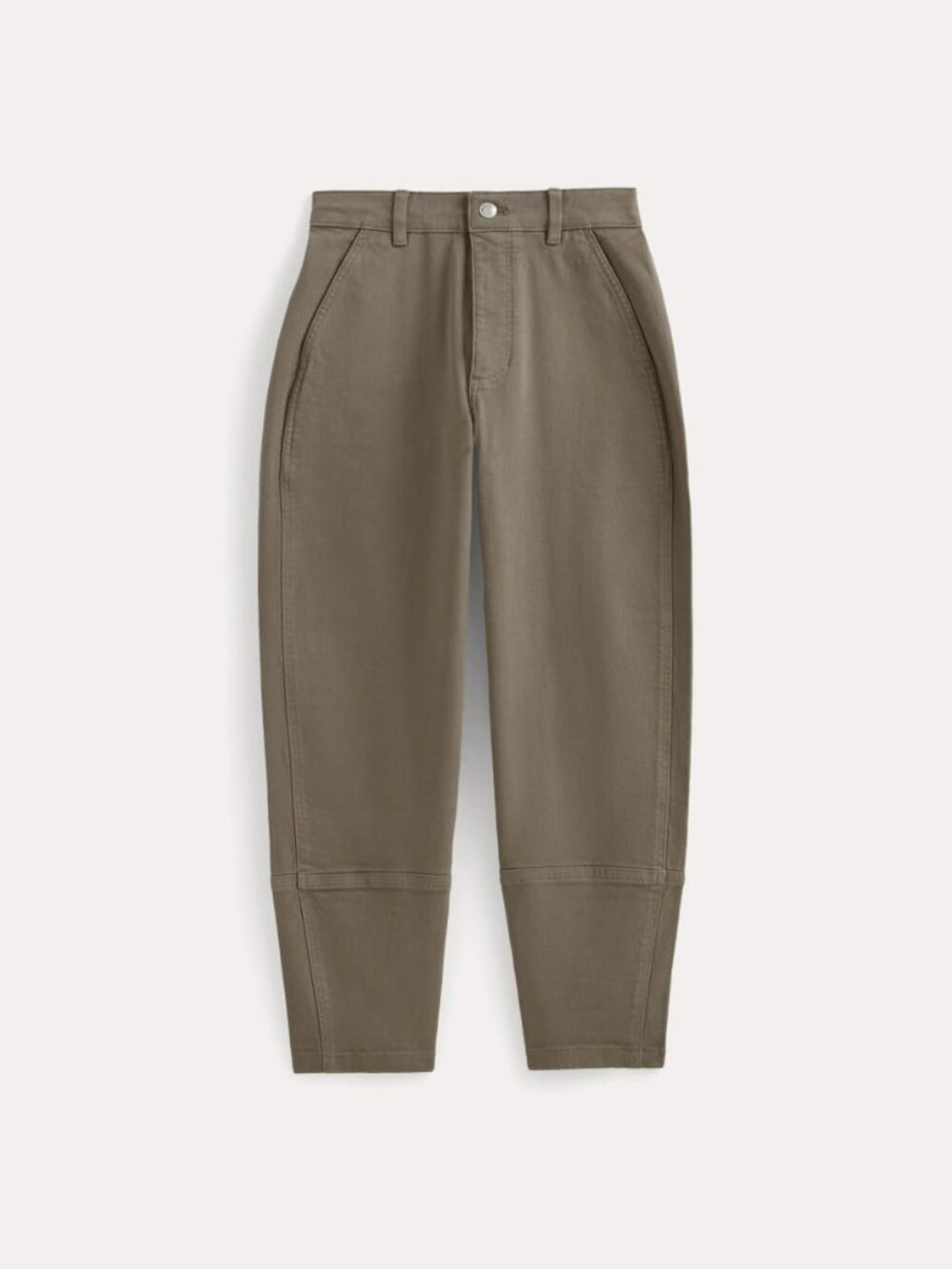 Everlane Women's Utility Barrel Pant in Taupe, Size 14, Cotton/Twill - Picture 2 of 7